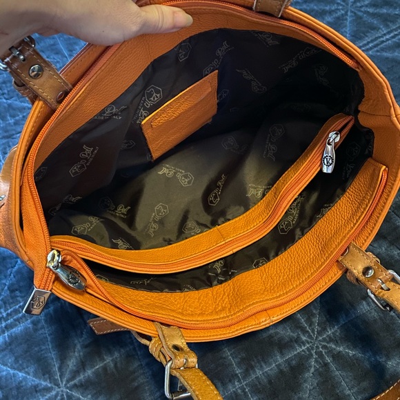 Valentina orange leather bag - Picture 5 of 9